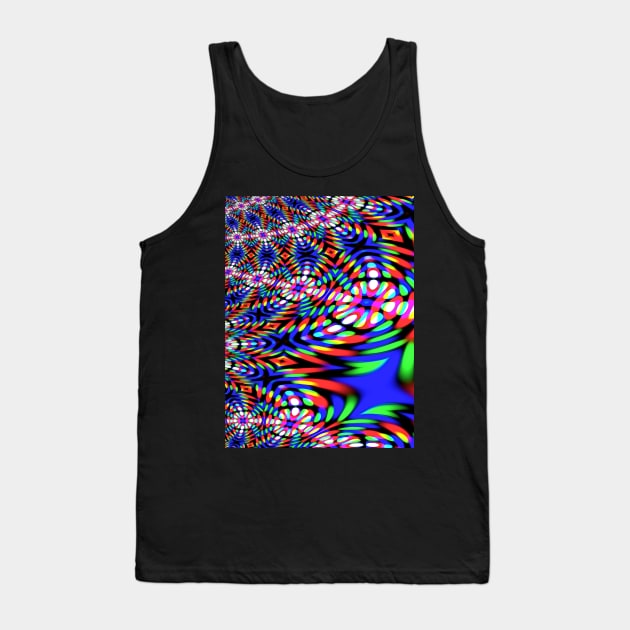 Colourful Flowers Perspective Pattern Tank Top by SpieklyArt